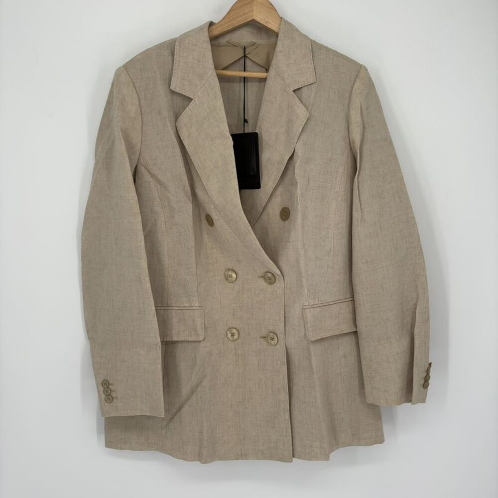 Marina Rinaldi Cream Padded Shoulder Jacket